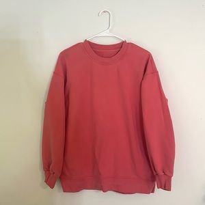 lululemon perfectly oversized crew in guava pink